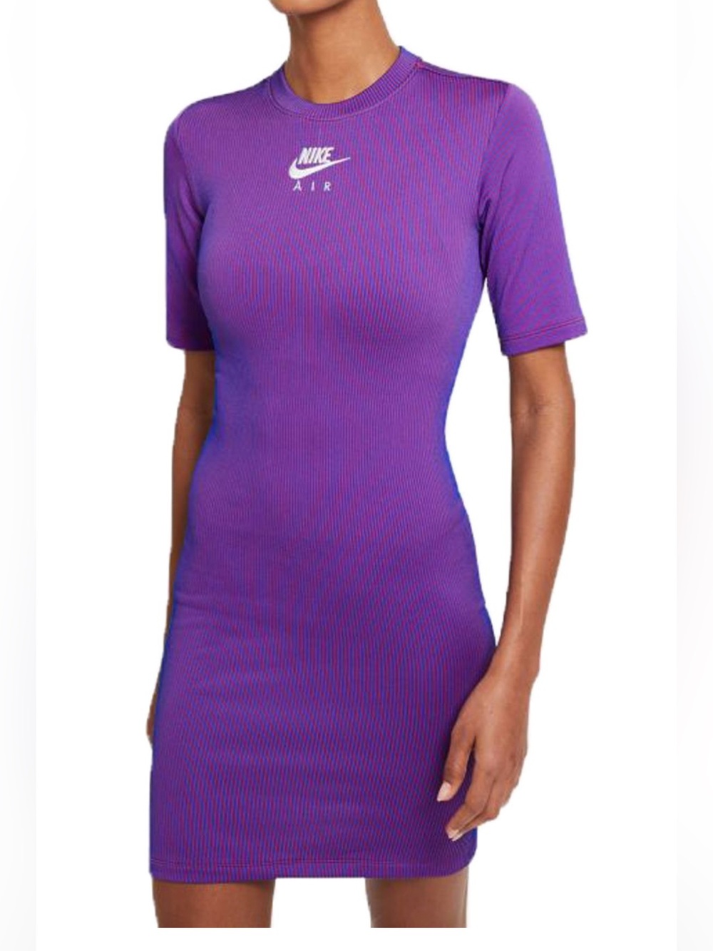 Nike Air Women's Purple Ribbed Knit Dress